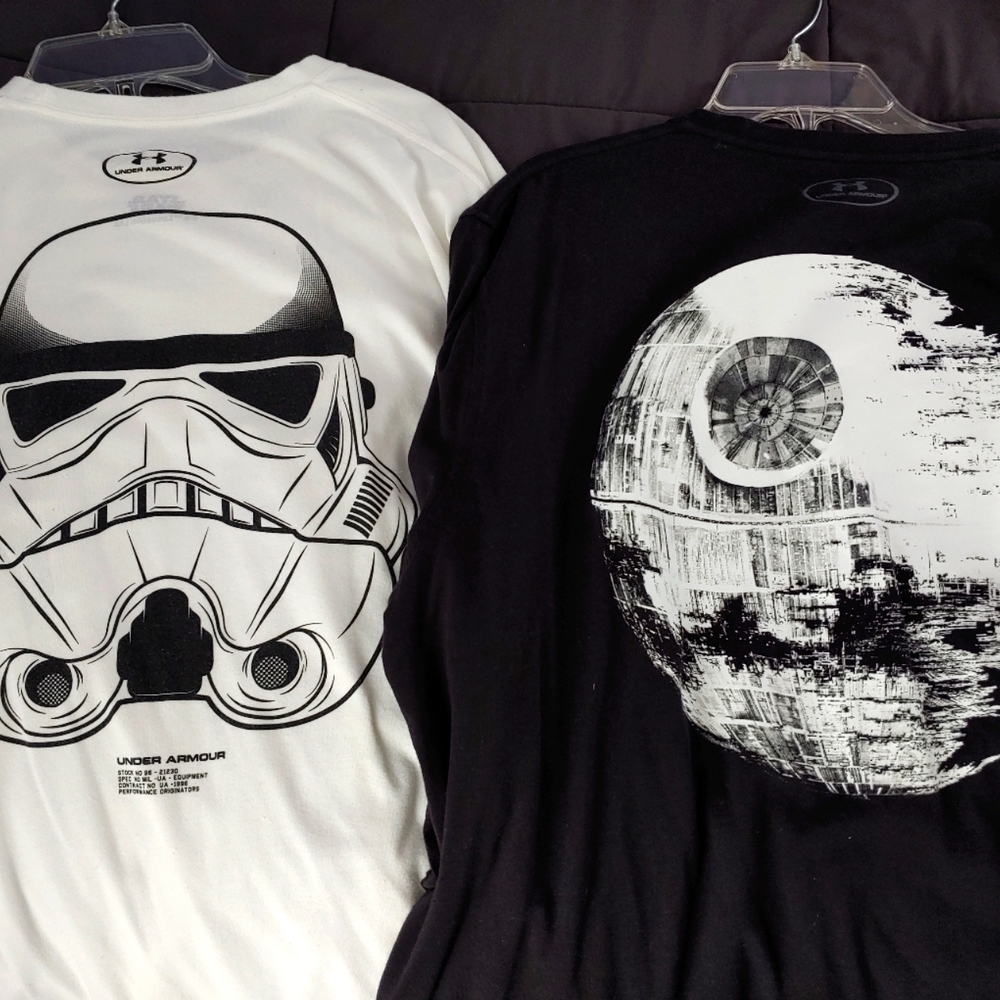 New Star Wars Under Armour Heat Gear Long Sleeve Shirts